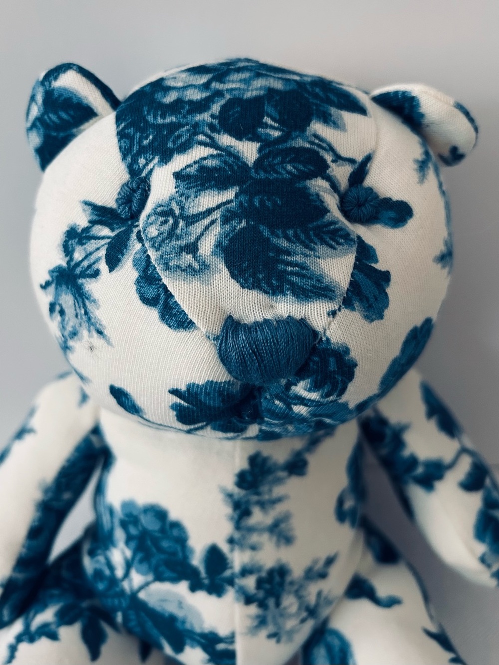 Love Shack Fancy for Baby Gap Limited Edition Blue Floral Toile Teddy Bear - Picture 3 of 6